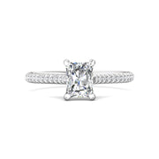 FlyerFit Micropave 14K White Gold Engagement Ring