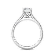 FlyerFit Micropave 14K White Gold Engagement Ring