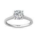 FlyerFit Micropave 14K White Gold Engagement Ring