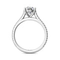 FlyerFit Micropave 14K White Gold Engagement Ring