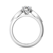 FlyerFit Micropave 14K White Gold Engagement Ring