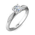 FlyerFit Micropave 14K White Gold Engagement Ring