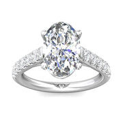 FlyerFit Micropave 14K White Gold Engagement Ring