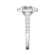 FlyerFit Micropave 14K White Gold Engagement Ring