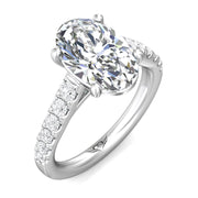 FlyerFit Micropave 14K White Gold Engagement Ring