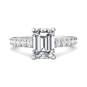 FlyerFit Micropave 14K White Gold Engagement Ring