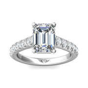 FlyerFit Micropave 14K White Gold Engagement Ring