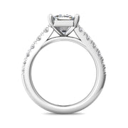 FlyerFit Micropave 14K White Gold Engagement Ring