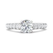 FlyerFit Micropave 14K White Gold Engagement Ring