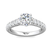 FlyerFit Micropave 14K White Gold Engagement Ring