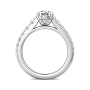 FlyerFit Micropave 14K White Gold Engagement Ring