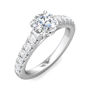 FlyerFit Micropave 14K White Gold Engagement Ring