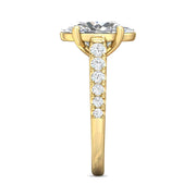 FlyerFit Micropave 14K Yellow Gold Engagement Ring