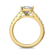 FlyerFit Micropave 14K Yellow Gold Engagement Ring