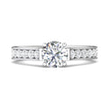 FlyerFit Micropave 18K White Gold Engagement Ring