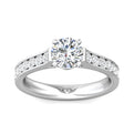 FlyerFit Micropave 18K White Gold Engagement Ring