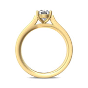 FlyerFit Micropave 18K Yellow Gold Engagement Ring