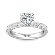 FlyerFit Micropave 14K White Gold Engagement Ring