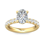 FlyerFit Micropave 14K Yellow Gold Engagement Ring