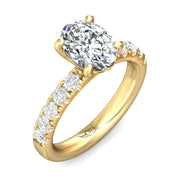 FlyerFit Micropave 14K Yellow Gold Engagement Ring