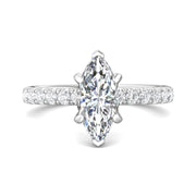 FlyerFit Micropave 14K White Gold Engagement Ring