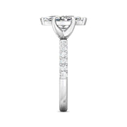 FlyerFit Micropave 14K White Gold Engagement Ring