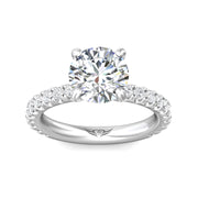 FlyerFit Micropave 14K White Gold Engagement Ring