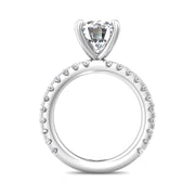 FlyerFit Micropave 14K White Gold Engagement Ring