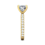 FlyerFit Micropave 14K Yellow Gold Engagement Ring