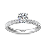 FlyerFit Micropave 14K White Gold Engagement Ring