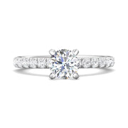 FlyerFit Micropave 14K White Gold Engagement Ring