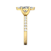 FlyerFit Micropave 14K Yellow Gold Engagement Ring