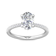 FlyerFit Micropave 14K White Gold Engagement Ring