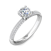 FlyerFit Micropave 14K White Gold Engagement Ring