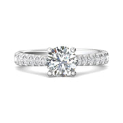 FlyerFit Micropave 14K White Gold Engagement Ring