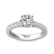 FlyerFit Micropave 14K White Gold Engagement Ring