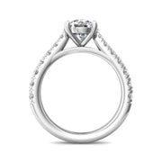 FlyerFit Micropave 14K White Gold Engagement Ring