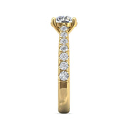 FlyerFit Micropave 14K Yellow Gold Engagement Ring