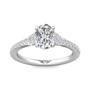 FlyerFit Micropave 14K White Gold Engagement Ring