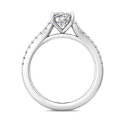 FlyerFit Micropave 14K White Gold Engagement Ring