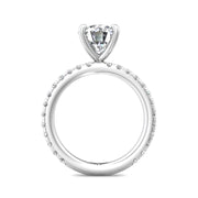 FlyerFit Micropave 14K White Gold Engagement Ring