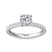 FlyerFit Micropave 14K White Gold Engagement Ring