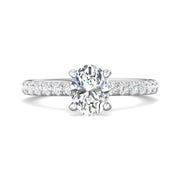 FlyerFit Micropave 14K White Gold Engagement Ring