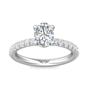 FlyerFit Micropave 14K White Gold Engagement Ring