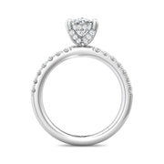 FlyerFit Micropave 14K White Gold Engagement Ring