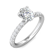 FlyerFit Micropave 14K White Gold Engagement Ring