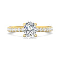 FlyerFit Micropave 14K Yellow Gold Engagement Ring