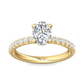 FlyerFit Micropave 14K Yellow Gold Engagement Ring