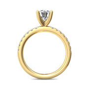 FlyerFit Micropave 14K Yellow Gold Engagement Ring