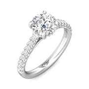 FlyerFit Micropave 14K White Gold Engagement Ring